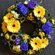 Blue Rose and Yellow Wreath