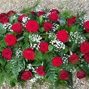 Red Roses &amp; Gypsophila Double End Spray