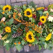 Autumnal Sunflowers Double Ended Spray